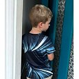 Chico 3D Graphic Bloque de color de impresión en 3D Camiseta Manga Corta Impresión 3D Verano Activo Deportes Ropa de calle Niños 3-12 años