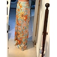 Retro Antiguo Boho Años 70 Pantalones Pantalones de pierna ancha Hippie Disco Alta cintura Floral Estilo de jeans falsos Disfraz Mujer Víspera de Todos los Santos Carnaval Festival de Música Desfile
