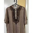 Hombre Diseño Geométrico Tribal Étnico Camisa Camisa con botones Manga Corta retro de la vendimia Festivos Casual Diario Verano Primavera Cuello Mao cuello henley Impresión 3D Camisa tipo lino