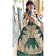 Rococo Victorienne 18ème Siècle Longueur au sol Robe de Bal Grande taille Normal Poète Vintage Robe de bal Déguisement Femmes Royal Halloween Carnaval Mascarade Soirée Bal de promo Fête de mariage
