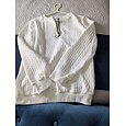 Sudadera de mujer elegante moderna lisa de trabajo cuello redondo cremallera corte holgado manga larga negro blanco rosa gris primavera otoño