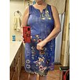 Mujer Mini vestido Vestido de verano Vestido informal Mini vestido Casual Diario Playa Vacaciones Ajuste regular Floral Graphic Bohemio Sin Mangas Escote en Pico Azul Piscina Rojo Morado Verde Trébol