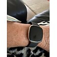 2 paquetes Correa de Smartwatch Compatible con Fitbit Versa 4 Sense 2 Versa 3 Sense Silicona suave Reloj inteligente Correa Impermeable Ajustable Transpirable Correa Deportiva Reemplazo Pulsera