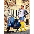 Botas por encima de la rodilla de charol negro para mujer con tacón grueso, elegantes y sofisticadas para salir de noche y para fiestas.