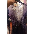 Robe de Patinage Artistique Femme Fille Patinage Robes Bleu Elastique Entraînement Compétition Tenue de Patinage Chaud Cristal / Stras manche longue Patinage sur glace Patinage Artistique