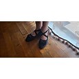 Mujer Casual Tacón Bajo Dedo redondo Casual Ante Sintético Mocasín Almendra Negro Azul