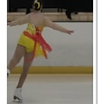 Vestido de patinaje artístico Mujer Chica Patinaje Sobre Hielo Vestidos Amarillo Espalda Abierta Licra Alta elasticidad Entrenamiento Competición Ropa de Patinaje Hecho a mano Cristal / Strass Sin