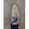 Zapatos de vestir con purpurina para hombre: dorados, diseño formal y elegante, perfectos para ocasiones especiales y eventos nocturnos.