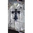 Hombre Cruz Templaria Camisa Abotonar la camisa Camisa sin mangas Sin Mangas Estilo gótico oscuro Exterior Casual Verano Primavera Cuello Vuelto Impresión 3D Dos bolsillos delanteros Azul Piscina
