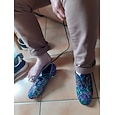 Chaussures de danse latine florales colorées pour femmes, talons de danse de salon à lacets avec talon moyen pour des performances accrocheuses