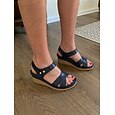 Sandales compensées roses pour femme avec soutien de la voûte plantaire – sandales confortables et légères à brides croisées, chaussures d'été rembourrées et ajustables pour la marche, confort tout au