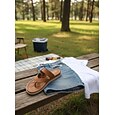 Sandales à lanières marron pour femme avec boucle réglable – mules confortables et rembourrées, ballerines d'été respirantes à bout ouvert, idéales pour la plage, les vacances et les voyages.