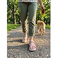 Sandales à enfiler roses pour femme, à bride ajustable et style sportif – légères et confortables grâce à leur coussinet, ces chaussures respirantes à bout ouvert sont idéales pour les voyages, les