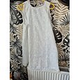Femmes Mini robe Robe en Dentelle Robe Blanche Élégant Plage Vacances Fête Coupe régulière Fleuri Sans manches Col ras du cou Bleu Noir Blanche Rose Claire Été Printemps