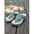 Sandales tongs vertes pour femmes avec soutien de la voûte plantaire – sandales compensées confortables et rembourrées, chaussures d'été décontractées et légères pour la marche, la plage et les