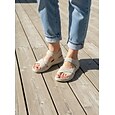 Sandalias cómodas de mujer con soporte para el arco del pie y diseño de punto transpirable con suela acolchada. &Correa ajustable de velcro para exteriores, viajes y playa. & caminando