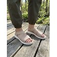 Sandalias rosas de mujer con soporte para el arco del pie, cómodas y cómodas: diseño con tiras elásticas cruzadas, sandalias deportivas ligeras para caminar en verano y viajar. &uso diario