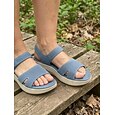 Sandales de sport bleues en maille pour femmes avec soutien de la voûte plantaire – sandales respirantes, légères et confortables pour les promenades estivales, les voyages et la plage &vêtements de