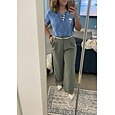 Mujer Henley Shirt Vintage Moda Elegante Manga Corta Tops largos Casual Playa Azul Piscina Rosa Gris Verano Primavera