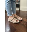 Sandalias planas de mujer color rosa claro con soporte para el arco del pie: sandalias cómodas tejidas, sandalias de cuña perforadas y transpirables para caminar y viajar. &uso diario