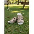 Sandalias planas de mujer color rosa claro con soporte para el arco del pie: sandalias cómodas tejidas, sandalias de cuña perforadas y transpirables para caminar y viajar. &uso diario