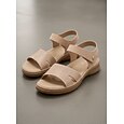 Sandalias rosas de mujer con pedrería y soporte para el arco del pie: sandalias minimalistas y cómodas con correa ajustable, calzado ligero y acolchado para jardín y para caminar. &uso diario