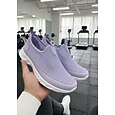 Zapatillas de senderismo azules transpirables de malla para mujer: zapatillas ligeras sin cordones, cómodas y acolchadas para viajar, caminar al aire libre y hacer senderismo. &uso diario