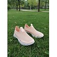 Zapatillas de senderismo azules transpirables de malla para mujer: zapatillas ligeras sin cordones, cómodas y acolchadas para viajar, caminar al aire libre y hacer senderismo. &uso diario