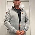 herenhoodie van geborsteld fleece, tactische hoodie, lichtgrijs