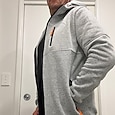herenhoodie van geborsteld fleece, tactische hoodie, lichtgrijs