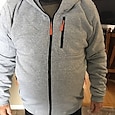 herenhoodie van geborsteld fleece, tactische hoodie, lichtgrijs