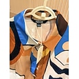 abstracte kunst zijden satijnen top