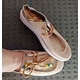 Dames muiltjes in camelkleur met kralenveters, comfortabele instapschoenen voor een casual stijl, tuinieren, reizen, weekendkleding en dagelijks comfort.