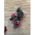 Dames multicolor imitatiesuède open teen blokhak sandalen met verstelbare enkelband – trendy en comfortabel voor de zomer, feestjes en casual wear