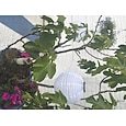 12 "zonne-energie lantaarns waterdichte outdoor nylon doek papieren lantaarnlampen tuin hangende papieren lantaarns