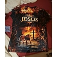 T-shirt homme Bible Jésus Lion de Juda Croix Feu Puissant Chrétien Religieux Impression Totale T-shirt Manches Courtes Col Rond Cadeau Église Tee Vêtements Designer