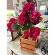 Lot de 6 bouquets de géraniums artificiels pour la décoration extérieure, fleurs en soie résistantes aux UV, aspect réaliste, idéales pour la porte d'entrée, le jardin, le porche, les jardinières, la