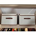 2-in-1 stapelbare Oxford stoffen opbergdoos met deksel. Grote Oxford thuisorganisatiecontainers voor het organiseren van kasten, kleding, dekens en diverse artikelen.