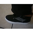 Bruine hoge herensneakers met veters en gespdetail voor casual en streetwear