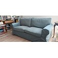 Housse de canapé de 2 places ou housse de canapé-lit Ektorp 2 places avec housses de coussin et housses de dossier protection de meuble lavable Ektorp