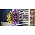 4 piezas de enredadera artificial de gloria de la mañana colgante, resistente a los rayos UV, flores artificiales para exteriores, flores falsas para porche delantero, jardín, boda, enredaderas de