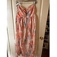 Dames Maxi-jurk Zonnejurk Chiffon jurk Bloemetjesjurk Jurk met halternek Elegant Modieus Modern Buiten Strand Vakantie Normale pasvorm Bloemig Mouwloos Halternek Oranje Zomer Lente