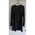 Femmes Pull Occasionnel Couleur Unie Col carré Tricoté Fendu manche longue Hauts Longs Tricoter Quotidien Fête Sortir Noir Fuchsia Printemps Automne