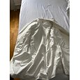 Pour des hommes Costumes en lin Mariage à la plage Blanche Printemps, Automne, Hiver, Été Costume / Tailleur Revers Cranté Couleur Unie Coupe Standard 2 pièces Simple Boutonnage Deux Boutons
