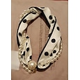 Foulard magnétique pour femme en polyester et fausses perles, design multicolore tendance, idéal au quotidien, en voyage et en vacances
