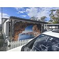 Rideau d'intimité extérieur imperméable, rideaux de terrasse coulissants, rideaux de pergola à œillets paysage forestier 3D pour tonnelle, balcon, porche, fête, 1 panneau