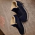 dames wintersneakers van imitatiesuède met pluche voering - casual warme veterschoenen voor koud weer