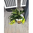 Set van 2 kunstmatige Bostonvarenstruiken, 89 cm groot, UV-bestendig, levensechte kunstplanten met 96 realistische bladeren, geschikt voor binnen- en buitendecoratie, terras, veranda, tuin, bruiloft en kantoor.