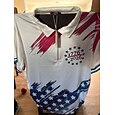 4 juli 2026 250e Voor heren Vlag Polo Poloshirts Polo's met knopen Korte mouw Poloshirt Strijkijzer Sport Modieus Casual Dagelijks Buiten Vakantie Knop Afdrukken Zomer Lente Wit