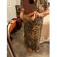 Dames Lange jurk maxi-jurk Boho chique jurken Zonnejurk strand jurk Tropisch Casual Boho Vakantie Werk Dagelijks Normale pasvorm Ditsy bloemen Korte mouw V-hals Revers Bruin Regenboog Zomer Lente